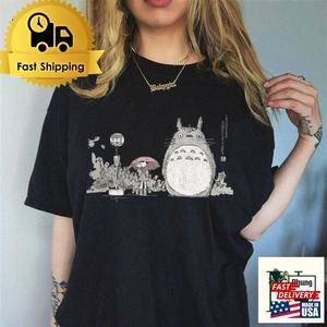 Anime Totoro Suxxxower Retro T-Shirt Shirt Studio Ghibli Unisex Classic